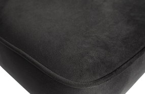 Barová stolička vogue velvet čierna 64 cm MUZZA
