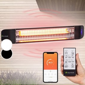 Blumfeldt Smartwave, infračervený ohrievač, 2400 W, WiFi, ovládanie cez aplikáciu, čierny