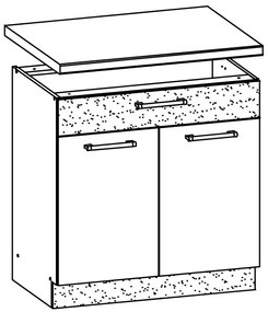 Dolná kuchynská skrinka Modesta MD20 D80 S1. Vlastná spoľahlivá doprava až k Vám domov. 762641