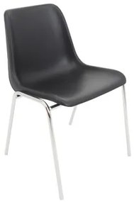 Konferenčná stolička Maxi chrom Čierna
