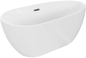 Mexen Eos, voľne stojaca vaňa 170 x 75 cm, biela, brúsený grafit prepad, 52471707500-95
