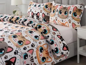 XPOSE® Francúzske mikroplyšové obliečky ROZTOMILÉ MAČKY Exclusive