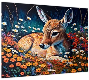 Obraz - Maľované srne (70x50 cm)