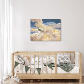 Sklenený obraz - Nebeské medúzy (70x50 cm)