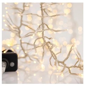 LED Vonkajšia vianočná reťaz CLUSTER 768xLED/8 funkcií 9 m IP44 teplá biela