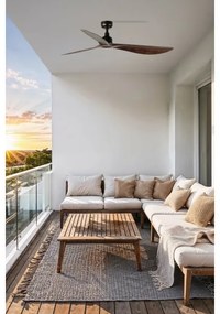 FARO 34362 - Stropný ventilátor OUTWOOD L hnedá/čierna pr. 150 cm IP44 + DO