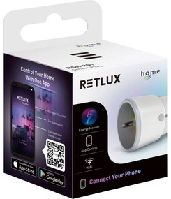 Retlux RSH 201 Inteligentná zásuvka s Wi-Fi a Bluetooth​ pripojením
