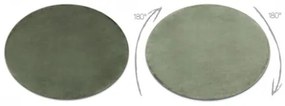 Sammer Kvalitný plyšový koberec v zelenej farbe v rôznych veľkostiach C357 Priemer 100 cm