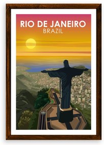 Poster Rio de Janeiro - Poster A3 + čierny rám (46,8€)