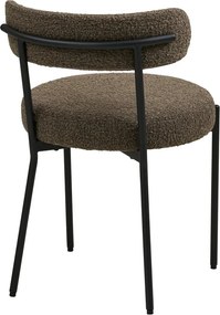 Hnedá čalúnená jedálenská stolička Badalona – House Nordic