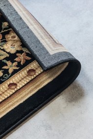 Hanse Home, Behúň Herat 105993 Black Cream, 80x240, čierna, chodba / predsieň