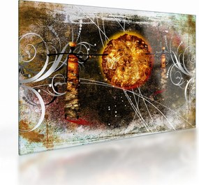 Sklenený obraz starovekej dobovej maľby (70x50 cm)