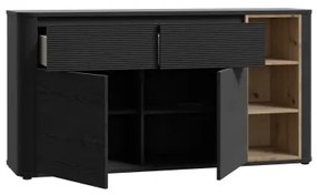 Komoda INAR čierna/dub