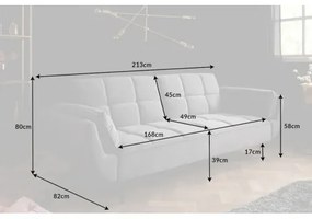 Sedacia súprava rozkladacia 40567 Boutique 3-Sedenie Zamat-Šedá - Komfort-nábytok