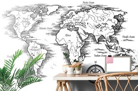 Samolepiaca tapeta mapa sveta v nádhernom prevedení - 300x200