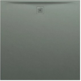 LAUFEN Pro štvorcová sprchová vanička z materiálu Marbond, odtok na boku, 1400 x 1400 x 40 mm, betónová šedá, H2129580790001