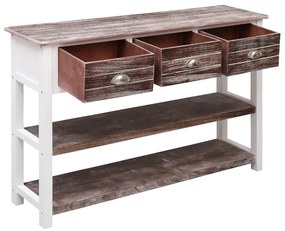 vidaXL Komoda starožitná hnedá 115x30x76 cm drevená
