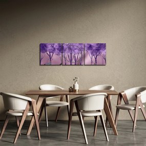 Obraz - Jelene v magickom lese (s hodinami) (90x30 cm)