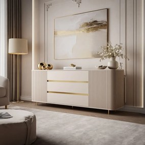 KOMODA PORTOFINO GOLD BÉŽOVÁ 180 cm
