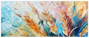 Obraz - Pšenica, abstrakcia (120x50 cm)