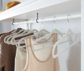 Obzvlášť úzke vešiaky na šaty, 8 ks, sivé