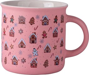 Keramický bílý hrnek Clayre & Eef z porcelánu 380 ml – 10*9*7 cm