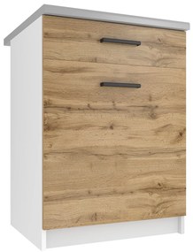 Kuchynská skrinka Belini spodná so zásuvkami 60 cm dub wotan s pracovnou doskou  TOR SDSZ1-60/0/WT/DW/0/B1