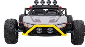 Ramiz Elektrická bugina Racing 5 pre deti +3 sivá + motory 2x200W + diaľkové ovládanie + pomalý štart