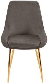 Sada 2 ks jedálenskej stoličky Elmira zamat - antracitová