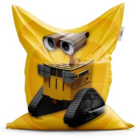 Sablio Sedací vak Wall-E robot Žltý - 150x100 cm