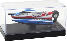 LEAN Toys RC motorový čln na diaľkové ovládanie modro-strieborný 14 cm