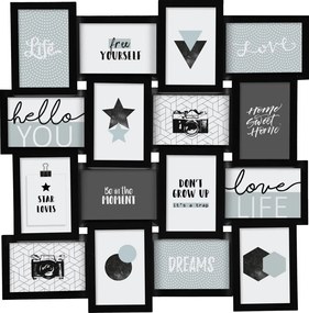 Nástenný fotorámik Gael Black 60x60 cm