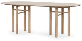 Ovalný jedálenský stôl junco prírodný 200 x 100 cm MUZZA