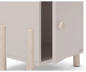 Krémový detský nočný stolík z borovicového dreva Enola – Marckeric