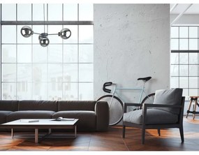 Luster na lanku KALIOPE II 4xE14/50W/230V čierna/dymová čierna