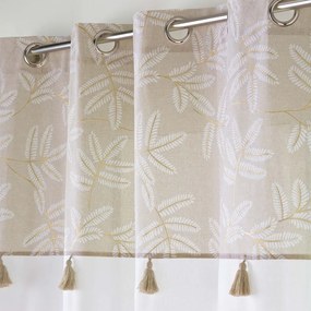 Biely/béžový záves s prímesou bavlny 140x240 cm Altea – douceur d'intérieur