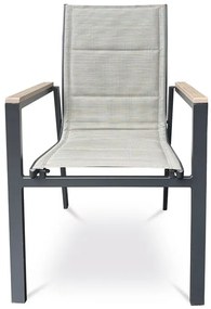 Autronic BONTEC Záhradná stolička, hliník, sieťovina, béžová, AZC-S1110 BK Farba: Béžová