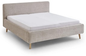 Dvojlôžková posteľ taupe s úložným priestorom 160 x 200 cm chenille béžová MUZZA