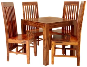 furniture-nabytek.cz - Jedálenský set pre 4 osoby Gani z indického masívu palisander