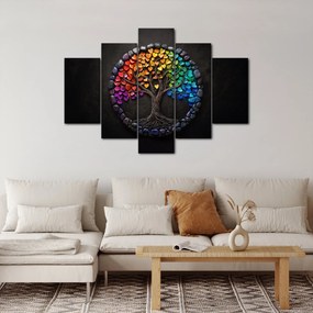 Obraz – Strom plný farebných sŕdc (150x105 cm)