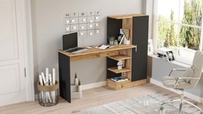 Písací stôl Tele 152,3 cm hnedý/čierny