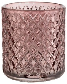 Tmavoružový sklenený téglik na zubné kefky Atessa – Wenko