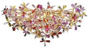 Krištáľový prisadený luster 12xG9/40W/230V pestrofarebná