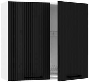 Skrinka do kuchyne Kate w80su alu čierny hrášok