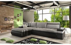 Rohová sedacia súprava Sofia, Dostupné poťahy: ekokoža Soft 017 + Lux 08, Strana: pravá