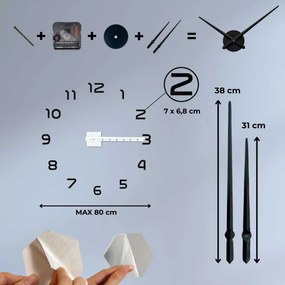 Nalepovacie 3D hodiny na stenu  I SENTOP 12S002
