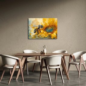 Obraz - Včielka, akvarel (70x50 cm)