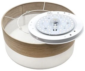 LED Stropné svietidlo SIRJA WOOD LED/20W/230V pr. 35 cm biela/dub