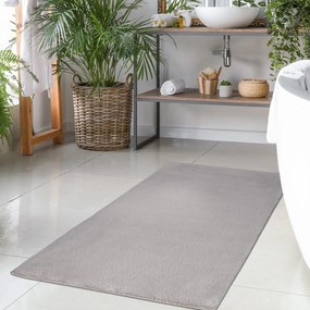 Dekorstudio Kožušinový koberec do kúpeľne TOPIA mats - sivý Rozmer koberca: 67x110cm