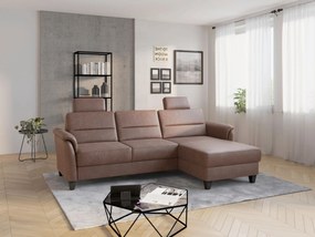 XXXLutz ROHOVÁ SEDAČKA, textil, farba lieskového orecha Sit & More - Sedačky - 000144019756